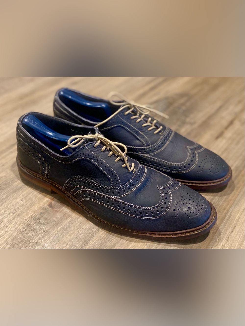 Allen Edmonds Neumok Brogued Wingtip / Navy Leather / US 11 D $450
